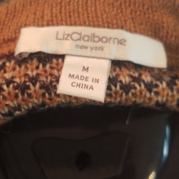 Liz Claiborne Alpaca Blend Mustard Brown Cardigan - Picture 8 of 9